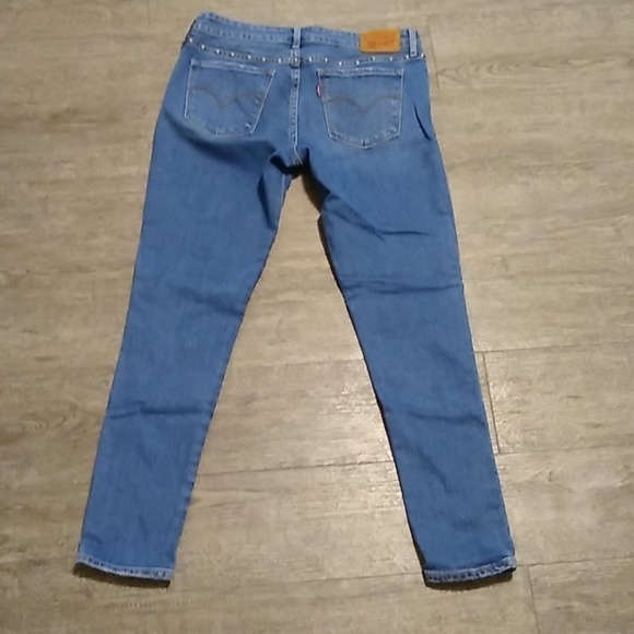 Levi's 711 Silver Stud Ankle Skinny Jeans 27 - Picture 4 of 8